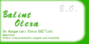 balint olexa business card